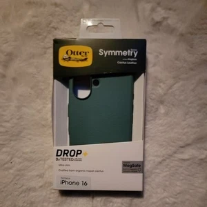 OtterBox Symmetry iPhone 16 Cactus Leather Case Mag Safe - Sagebrush (Green) - Photo 1 sur 1