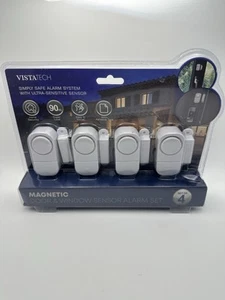 Door & Windows Sensor Alarm Set Of 4 Magnetic Vistatech Read Description - Picture 1 of 5