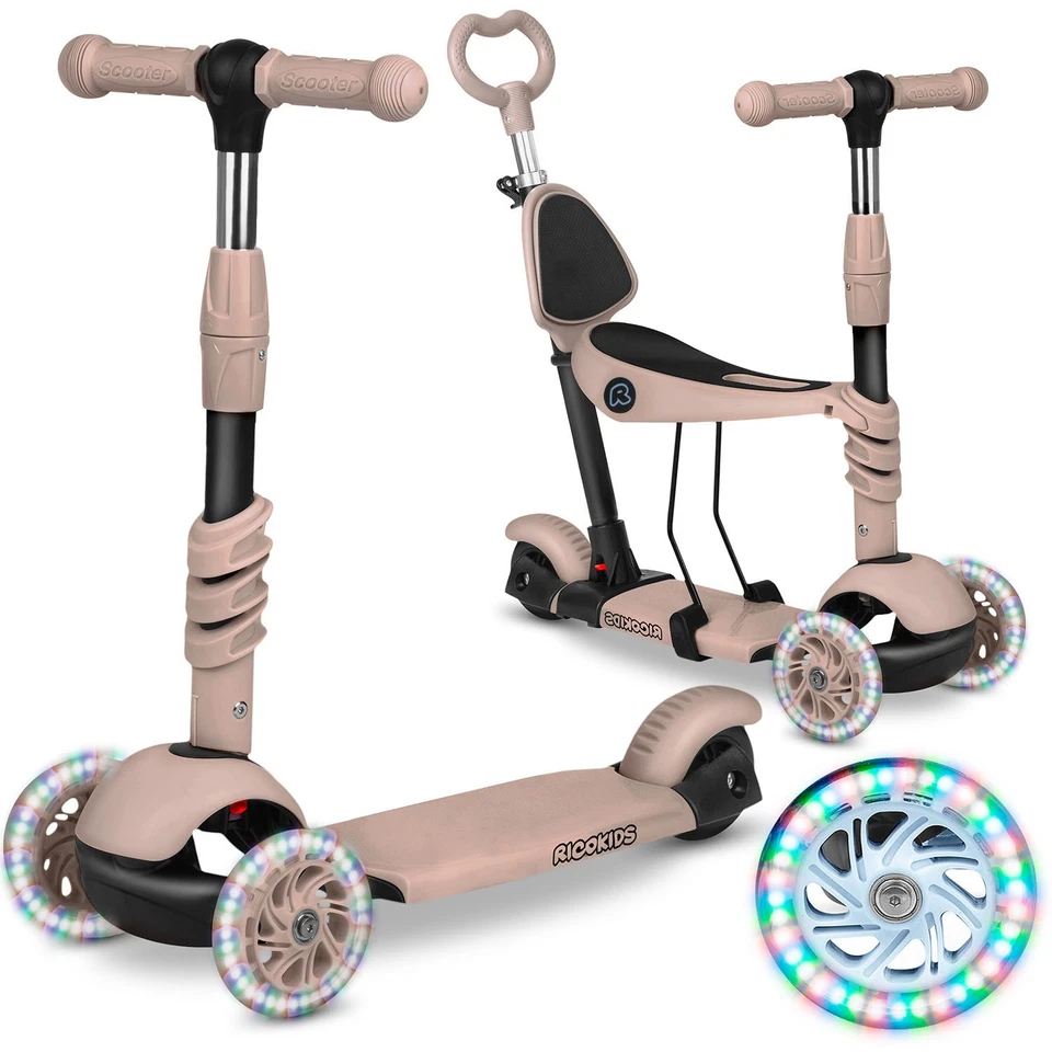 Dreirädriger Roller Ricokids Todi – Beige