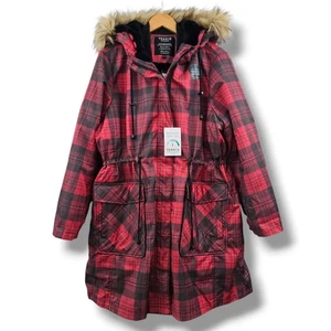 Abrigo Chaqueta Parka Torrid Helen Rojo a Cuadros 3 en 1 2X Resistente al Agua Viento $239 NUEVO - Imagen 1 de 17