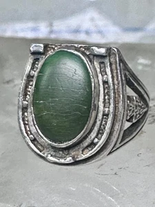 Anillo Herradura Suroeste Tribal Meñique Buena Suerte Banda Talla 3.75 Plata de Ley con - Imagen 1 de 13