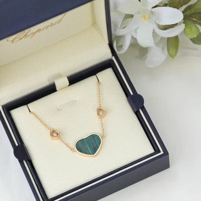 Collar colgante corazón malaquita Chopard Happy Diamonds para mujer Foto 1 de 2