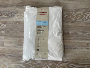 John Lewis Deep Fitted Sheet Egyptian Cotton 400 Thread King Size White -NEW £55 - Picture 1 of 5