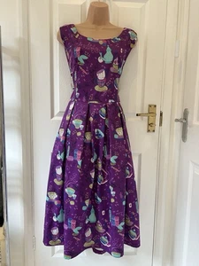STUNNING 1950's STYLE PURPLE 'LANA' PARTY/OCCASION DRESS by LINDY BOP size 22 - Picture 1 of 8