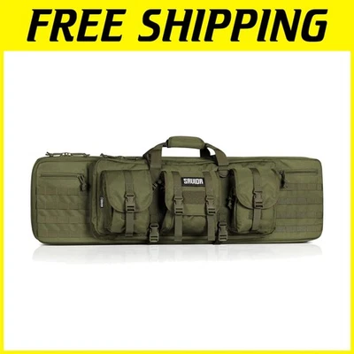 Durable Tactical Gun Bag in Olive Drab - Holds 2 Rifles and 2 Pistols Securely - Image 1 of 4