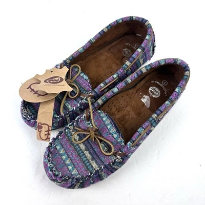 Lamo Sabrina Moccasin II Shoes 8 Tapestry Aztec Southwestern Slip On Womens New - Image 1 of 4