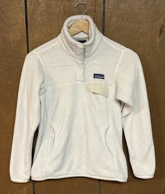 Roupa externa feminina Patagonia Snap T lã off white tamanho adulto XS caminhada ao ar livre - Imagem 1 de 4