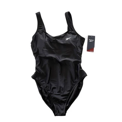 Reebok Women's Scoop-Neck Athletic One-Piece Swimsuit Black Size S NWT $62 - Image 1 of 3