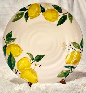 1 - NWT Pier One Lemon Dinner Plate, 10.75", Discontinued Pattern, Ironstone - Picture 1 of 5
