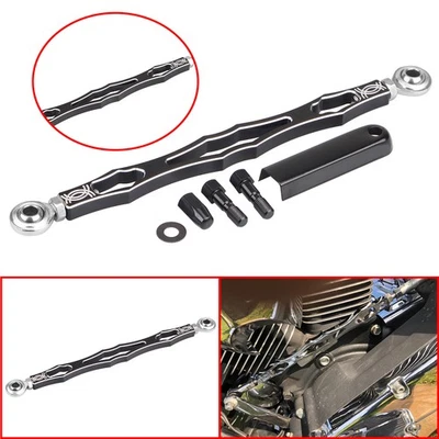 Black CNC Cut Diamond Shift Linkage For Harley Softail Electra Glide Road King Foto 1 de 4