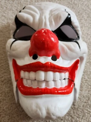 Scary Freaky Clown Joker Halloween 3D Jaw Move Mask Costume  New - Image 1 of 2