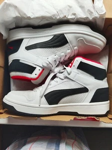Puma Rebound Layup Mesh, bianco nero, UK 8,5 NUOVO MAI USATO - Foto 1 di 10