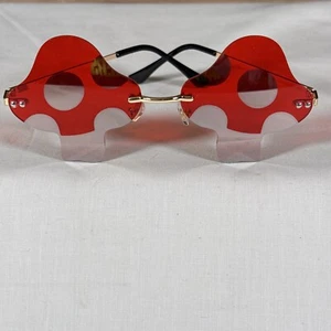 Mushroom Shaped Sunglasses for Women Men Rimless Sun Glasses Retro rave Party - Picture 1 of 4