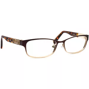 Gafas Jimmy Choo JC 124 VUQ Marrón/Dorado Cristales Rectangulares Italia 54-15 135 - Imagen 1 de 6