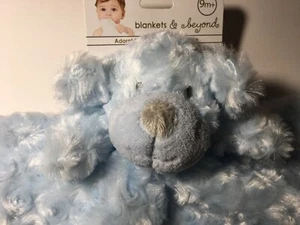Blankets Beyond Blue Dog Nunu Security Blanket Rosette Soft Swirls Curls Lovey - Picture 1 of 6