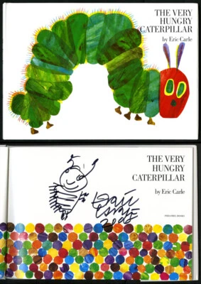 Eric Carle SIGNED AUTOGRAPHED The Very Hungry Caterpillar HC 1st Ed + SKETCH NEW - Image 1 of 4