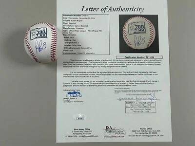 Albert Pujols Signed Official 700 HR Baseball JSA LOA COA Cardinals HOF MVP A - Image 1 of 4