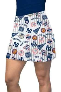 New with tags Loudmouth Golf New York Yankees MLB Active Skort sz 16 - Picture 1 of 4