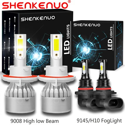 Combo faros LED de haz alto/bajo bombillas antiniebla 4x para Mazda Tribute 2008-2011 Foto 1 de 4