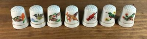 Lote de 7 dedales de porcelana para pájaros de colección - Imagen 1 de 11