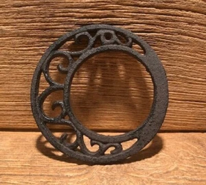 Letter "O" Ornate Cast Iron Filigree 4 5/8" tall by 4 5/8" wide Rustic 0557-O - Picture 1 of 23