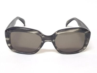 复古 BRITTANY HUDSON 太阳镜厚方形条纹眼镜法国男式框架 — 第 1/4 张图片