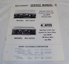 1977 SHARP ELECTRONICS Service Manual/CAR CASSETTE STEREO PLAYER, RG-5202 & 5252