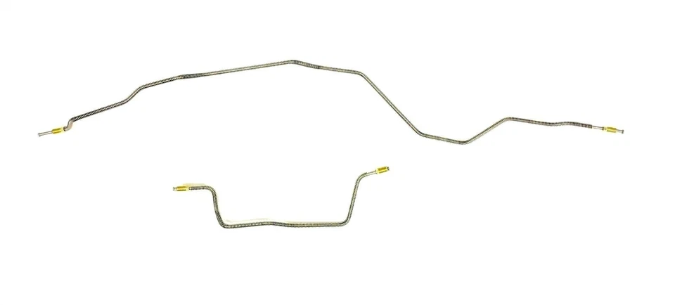 Par de líneas de freno de eje trasero de acero inoxidable compatible con Jeep Cherokee 97-01 sin ABS Foto 1 de 1