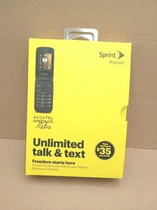 Alcatel OneTouch Retro Sprint Prepaid Cell Phone New in Sealed Box - Picture 1 of 6