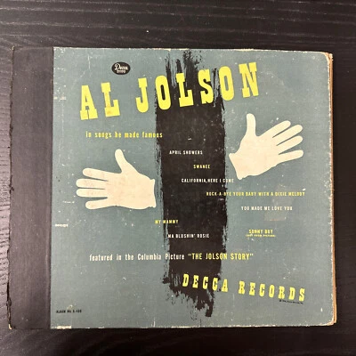 FREE SHIPPING! Vintage 1946 Al Jolson Songs He Made Famous Decca 469 See Extras - Image 1 of 4