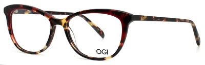 Gafas de borde completo OGI Uptown 405 Tortuga Borgoña para mujer ojo de gato 51-15-140 Foto 1 de 4