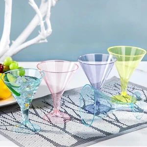 23 Pack Pastel Disposable Plastic Martini Glasses 6.25oz - Picture 1 of 2