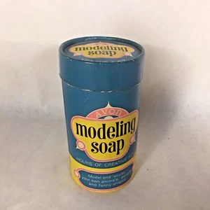 Vtg AVON 1960s Pink MODELING SOAP Clay 6 oz. Cannister Container w Contents - Picture 1 of 11