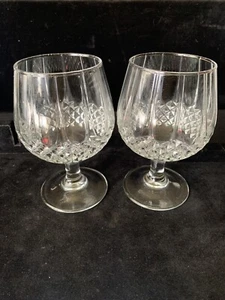 Juego de 2 Whisky Coñac Vidrio Cristal Brandy Vintage Años 60 - Imagen 1 de 8