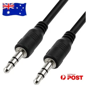 Cable de audio auxiliar de 3,5 mm M/M de línea macho a macho cable iPhone iPad iPod negro 1,2M - Imagen 1 de 1