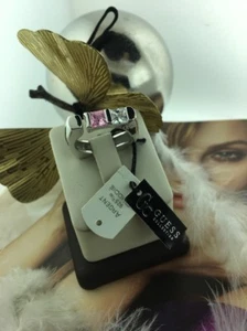*Gc GUESS* Anillo de Piedra Reversible Único de Plata Esterlina Rosa y Blanca (TALLA 8) - Imagen 1 de 12