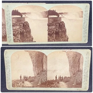 STEREOVIEWS - pair of early Niagara Falls stereoviews by New York photographer C - Picture 1 of 5