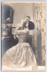 Nancy France: "Tendresses"~French artist Lucien Henri Grandgérard RPPC c1910 - Picture 1 of 2
