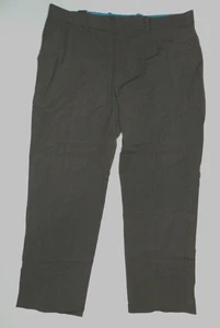 Pantalones de vestir Axist para hombre 38X30 poliéster marrón frente plano - Imagen 1 de 11
