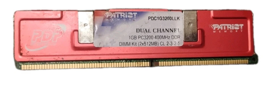 Patriot Extreme Performance 1GB (2x512MB) DDR 400 PC3200 Dual Channel Memory Kit - Image 1 of 2