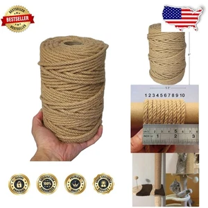 Durable 6mm Jute Twine 328ft | Eco-Friendly 4-Ply Rope for Bundling & Garden - Picture 1 of 9