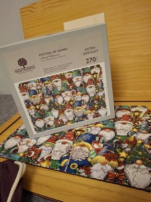 Wentworth Wooden Jigsaw Puzzle Festival Of Gonks Christmas 270 Extra Difficult - Image 1 of 4