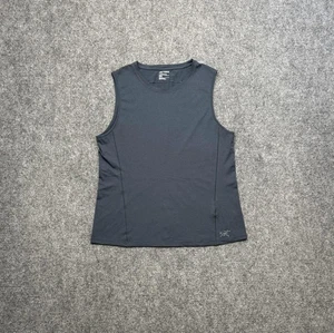 Arcteryx Tank Top Womens Medium Black Athletic Sleeveless Shirt Polyester Logo - Picture 1 of 8