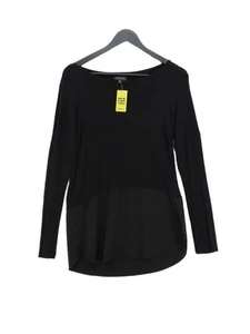 Warehouse Women's Top UK 8 Black Polyester with Elastane, Viscose Basic - Picture 1 of 6