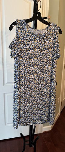 Abito Michael Kors Spalle Fredde Cambio Floreale Tg L