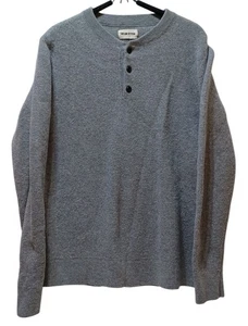 Maglione Taylor Stitch Huckberry 100% lana merino Henley uomo 42 grigio erica - Foto 1 di 7