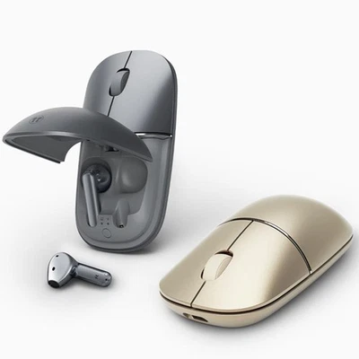 YUEWO 2in1 Wireless Bluetooth Earphone Mouse Pro 1200DPI 1000mAh UMAME00 For Win - Image 1 of 4