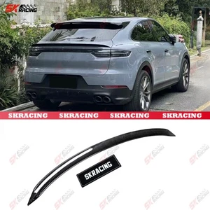 Rear Trunk Spoiler Wing Fits Porsche Cayenne Turbo Coupe 20-23 Dry Carbon Fiber - Picture 1 of 32