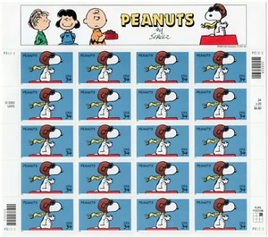 Scott #3507 Peanuts (Snoopy) Sheet of Twenty Stamps - MNH - Picture 1 of 1