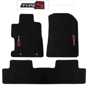 For 2006-2011 Honda Civic Floor Mats Carpets Black Nylon Front Rear w/ Type S - Picture 1 of 3